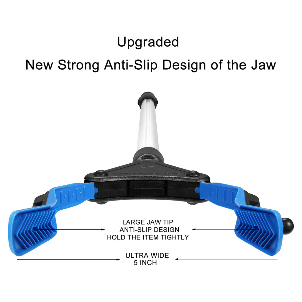 Rirether 2-Pack 36 Inch Grabber Tool for Elderly, Non-Foldable Aluminum Alloy Reacher Grabber with Magnetic Tip and Hook, Rotating Gripper, Wide Jaw Reaching Aid