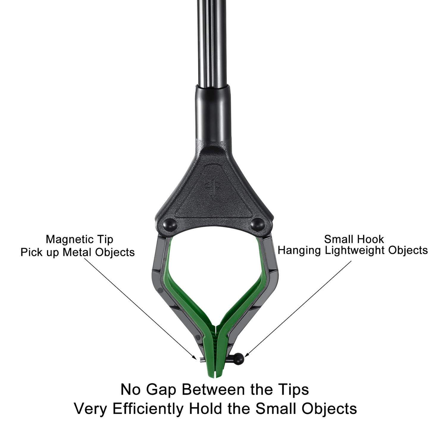 Rirether Foldable Reacher Grabber with Carrying Bag, 32" Grabber Tool for Elderly with Magnetic Tip and Hook,Rotating Head Grabber Reacher Tool