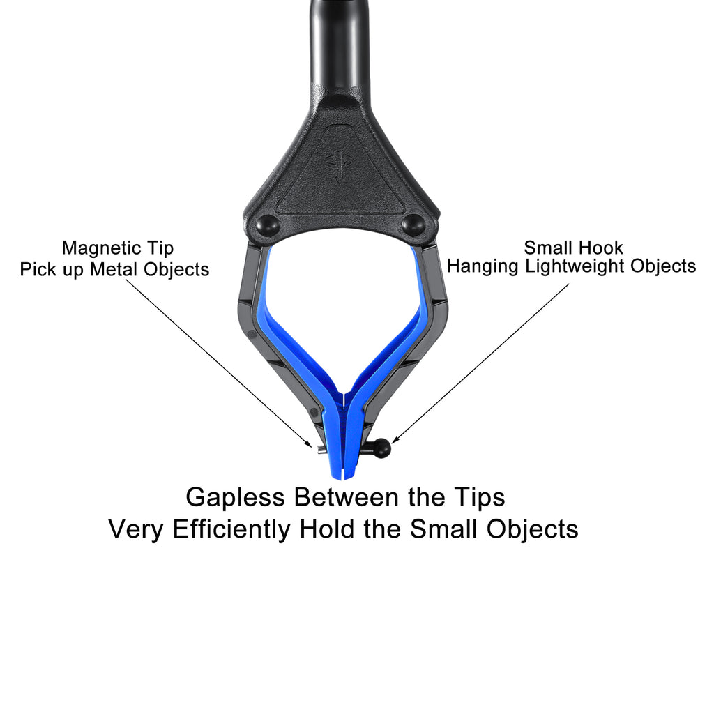Rirether 2-Pack 36 Inch Grabber Tool for Elderly, Non-Foldable Aluminum Alloy Reacher Grabber with Magnetic Tip and Hook, Rotating Gripper, Wide Jaw Reaching Aid