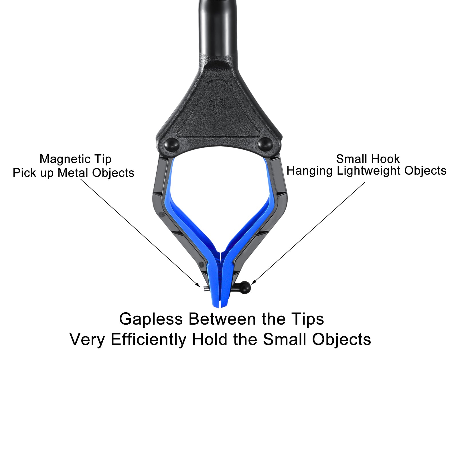 Rirether 2-Pack 36 Inch Grabber Tool for Elderly, Non-Foldable Aluminum Alloy Reacher Grabber with Magnetic Tip and Hook, Rotating Gripper, Wide Jaw Reaching Aid