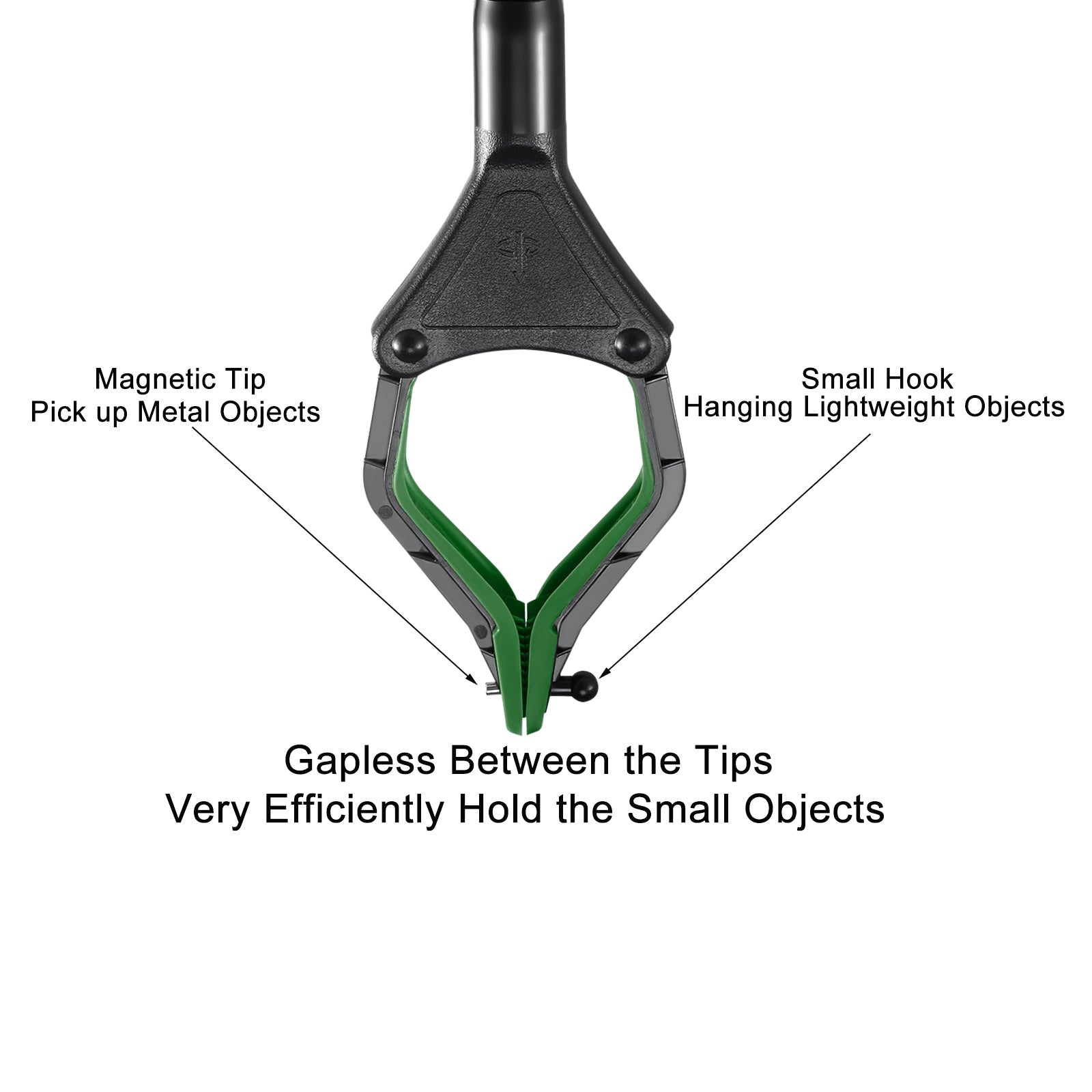 Rirether 2-Pack 36 Inch Grabber Tool for Elderly, Non-Foldable Aluminum Alloy Reacher Grabber with Magnetic Tip and Hook, Rotating Gripper, Wide Jaw Reaching Aid