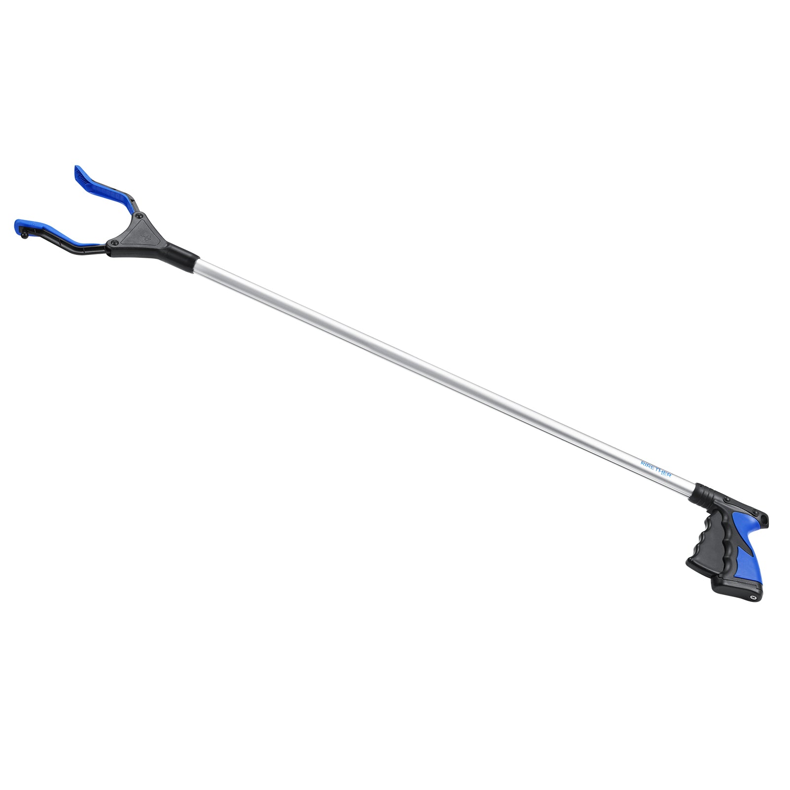 Rirether 2-Pack 36 Inch Grabber Tool for Elderly, Non-Foldable Aluminum Alloy Reacher Grabber with Magnetic Tip and Hook, Rotating Gripper, Wide Jaw Reaching Aid