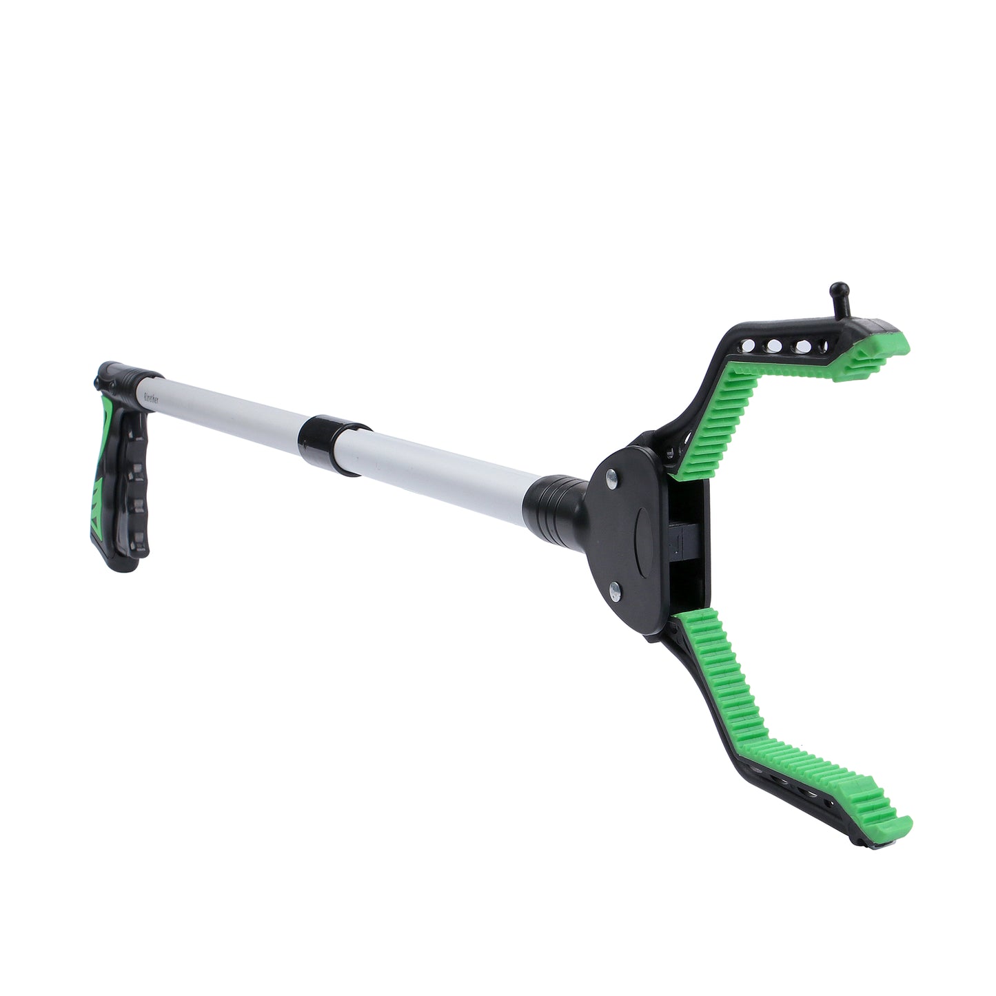 Rirether 32" Trash Picker, Reacher Grabber with Magnetic Tip and Hook, Rotating Gripper, Claw Grabber, Durable Aluminum Alloy, Wide Jaw, Foldable Lightweight Reacher(Green)