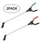 Rirether Grabber Tool for Trash Pickup, 36" Reacher Grabber with Magnetic Tip and Hook, Rotating Gripper, Handy Mobility Aid, Durable Aluminum Alloy, Lightweight Reacher 2 Pack Red and Green