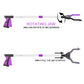 Rirether Grabber Reacher Tool, Foldable Reacher Grabber with Magnetic Tip and Hook,Wide Jaw and Rotating Gripper, Aluminum Alloy Lightweight 32" Trash Picker Grabber(Purple)