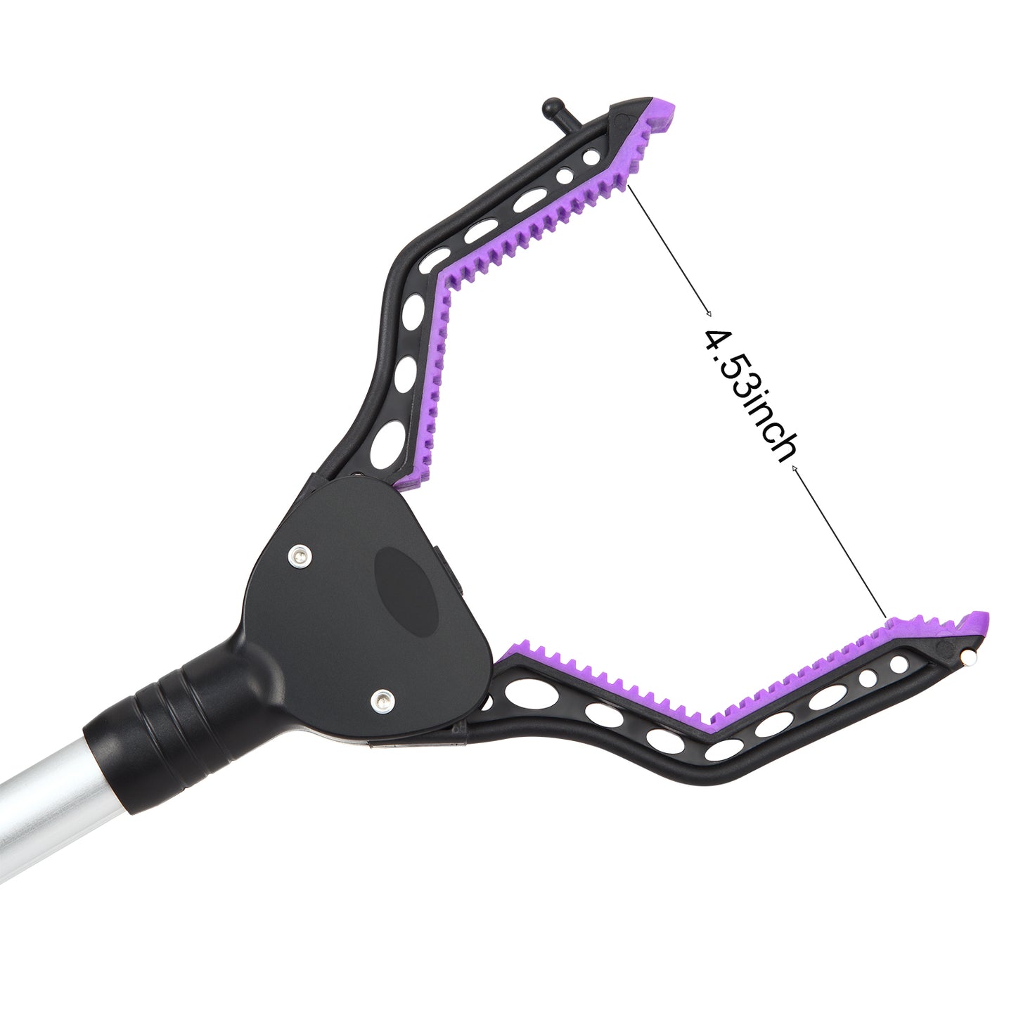 Rirether Grabber Reacher Tool, Foldable Reacher Grabber with Magnetic Tip and Hook,Wide Jaw and Rotating Gripper, Aluminum Alloy Lightweight 32" Trash Picker Grabber(Purple)